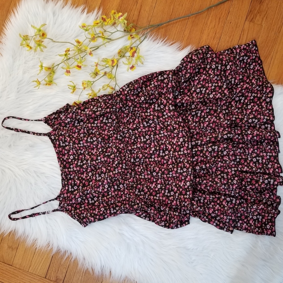 PASSPORT Floral Ruffle Mini Dress SIZE L. - Picture 7 of 16